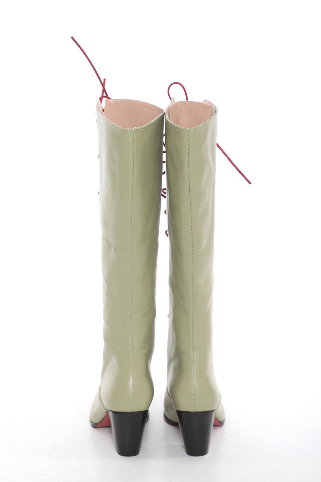 olive green leather boots