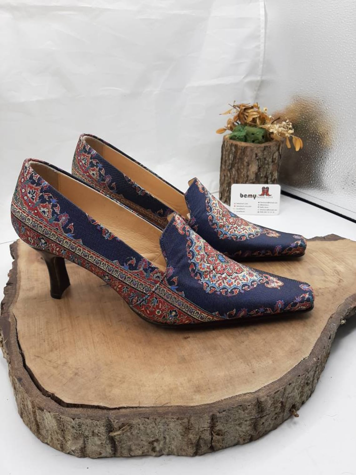 heeled sandals slip on