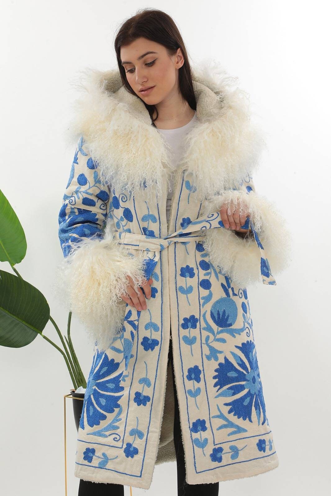 【AMERIVINTAGE】ADORABLE SHAGGY CHECK COAT DEFORMATION COLLAR SHAGGY COAT（その他アウター）｜Ameri