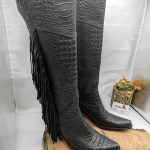 Cowboy Boots, Made To Order, Genuine Leather, Western Boots, Custom Made, Suzani Boots, Cowgirl Boots, Casual Boots, Fringed Boots