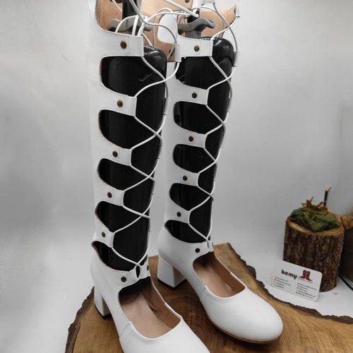 Handmade Leather Victorian Boots: Custom Retro Fashion - Etsy