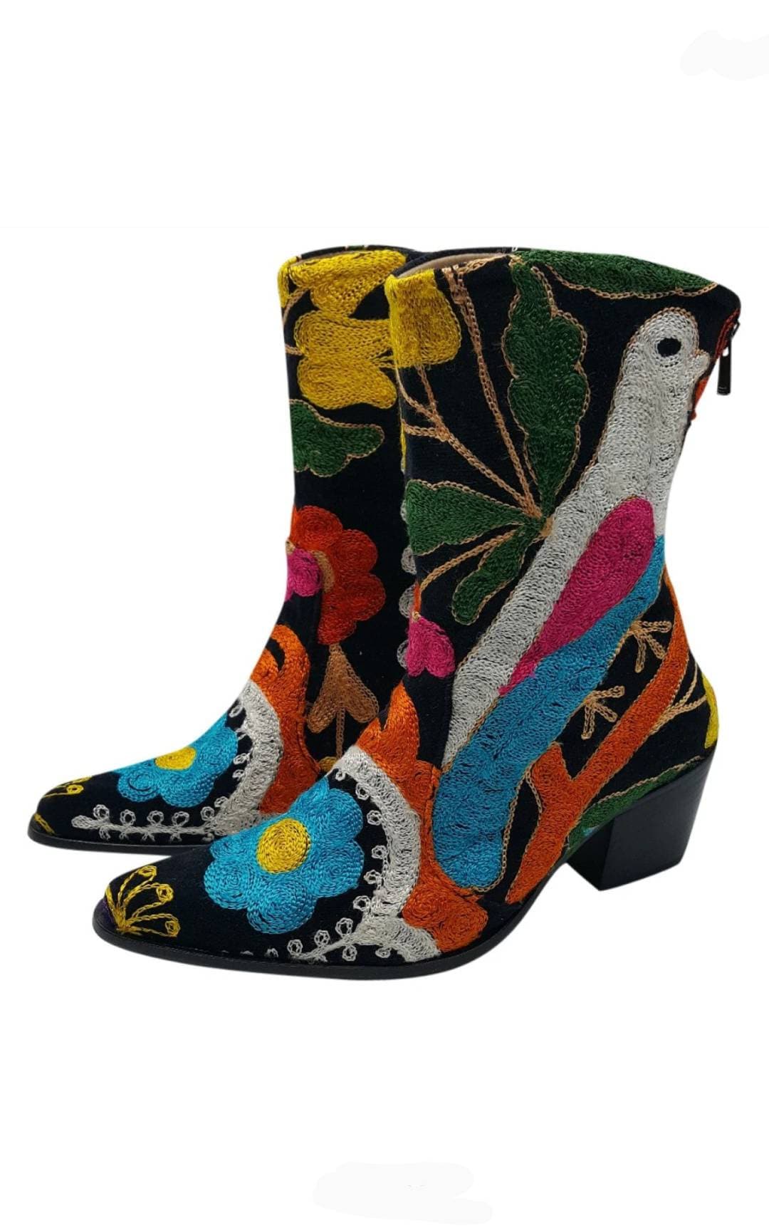 Cowboy Boots, Vintage Boots, Embroidery Boots, Suzani Boots, for Her, Boho Fashion, Cowgirl