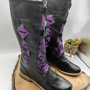 Retro Stiefel, auf Bestellung gefertigt Echtleder Herren Stiefel, Hippie Stiefel, Boho Mode, Festival Stiefel, Mittelalter Stiefel, Reitstiefel Bild 10