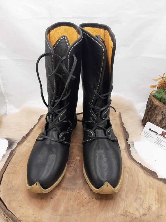 Genuine Leather Women's Boots, Hippie Boots, Medieval Boots, Viking Boots, Retro Boots, Comfy Boots, Oxford Boots, Handmade, Custom Made