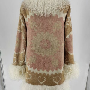 Vintage Shearling Coat, Afgan Coat, Natural Coat, Vintage Dress, Suzani Coat, For Her, Custom Made, Handmade, Unique Dress