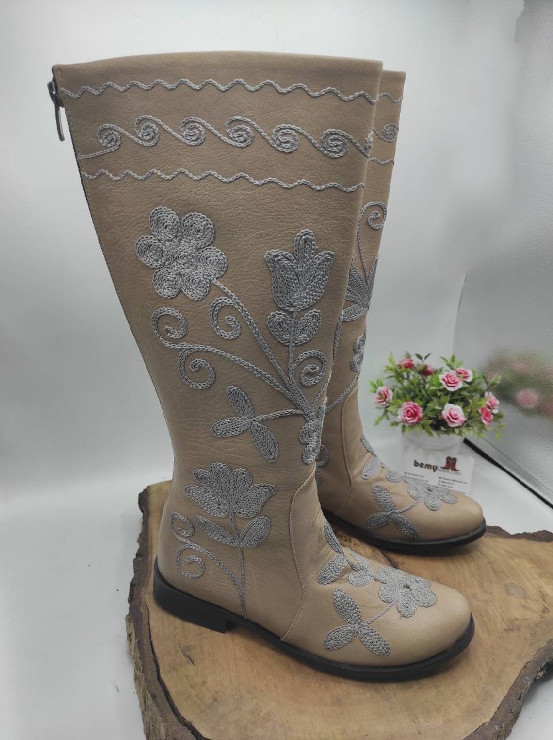 genuine leather riding boots