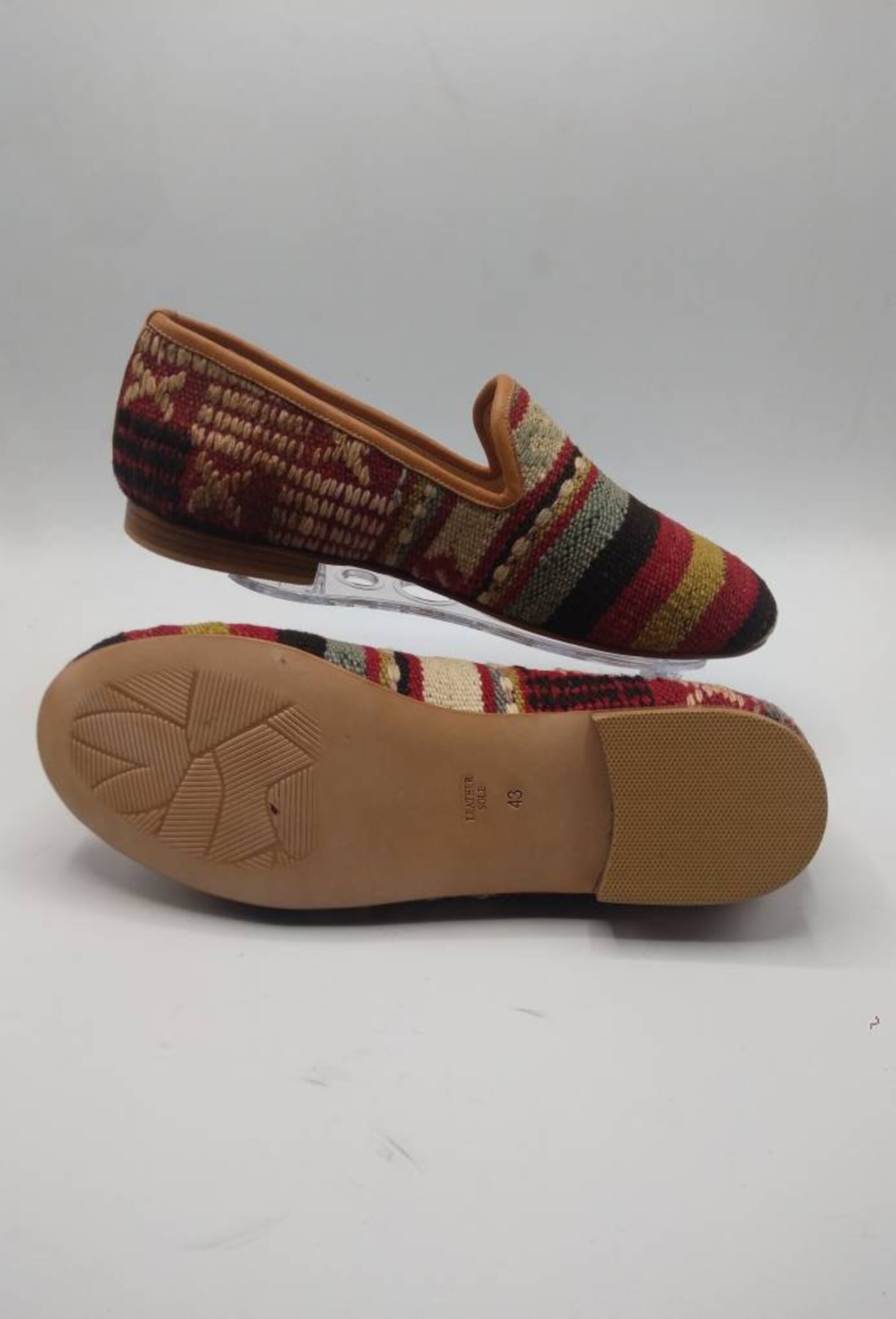Kilim Shoes Vintage Kilim Shoes Men's Leather Shoes Etsy