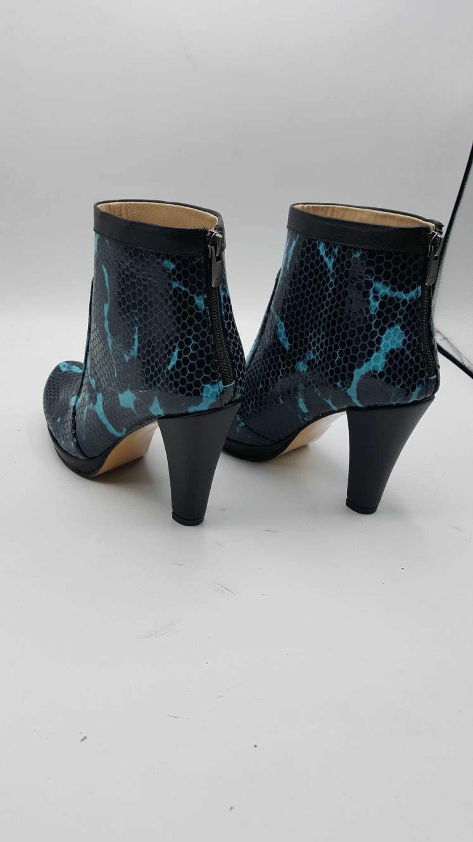 platform heeled ankle boots