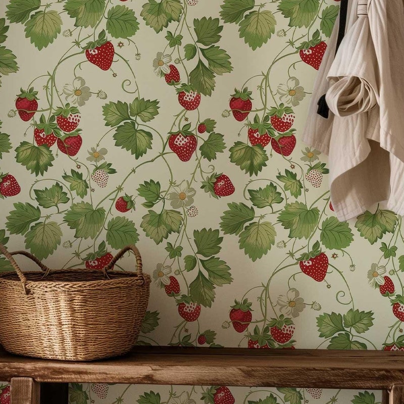 Strawberry Wallpaper - Etsy