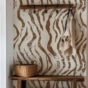 Abstraktes Wandbild, Wandbild zum Abziehen und Aufkleben, Natur inspiriertes Wandbild, Renter-freundliches entfernbares Tapeten-Dekor 157