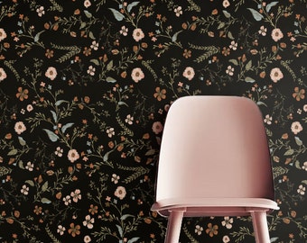 Wallpaper Peel and Stick - Removable Wallpaper - Boho Wallpaper - Flower Wallpaper - Adhesive Wallpaper - Temporary Wallpaper - JW_113