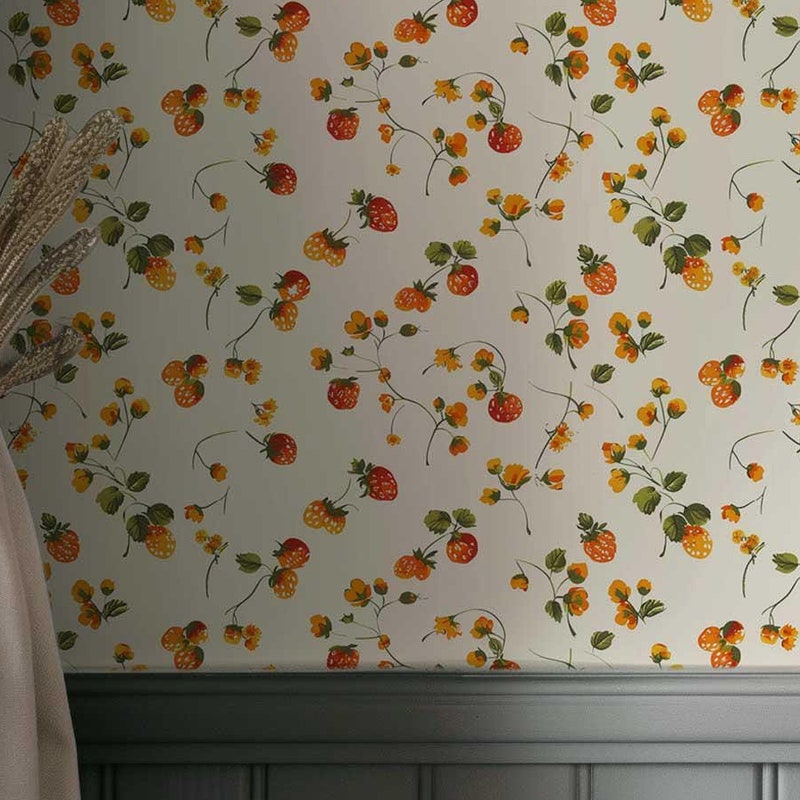 Strawberry Wallpaper - Etsy