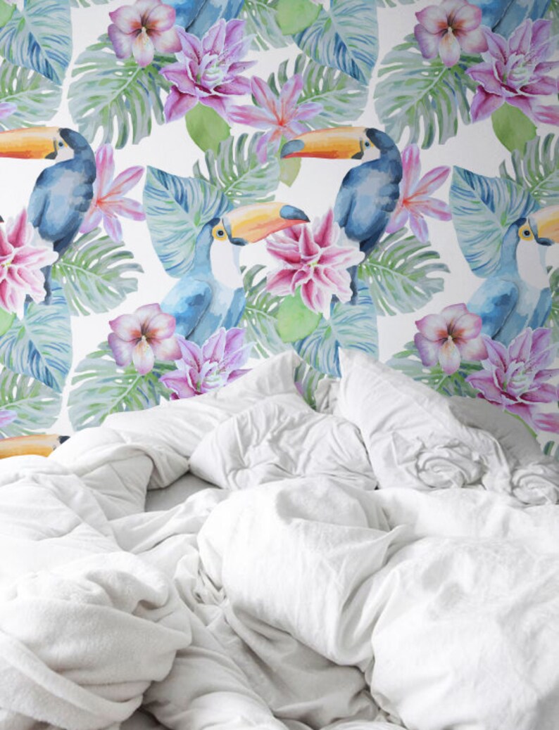 Removable Wallpaper Jungle Wall Décor Jungle Wallcovering Etsy