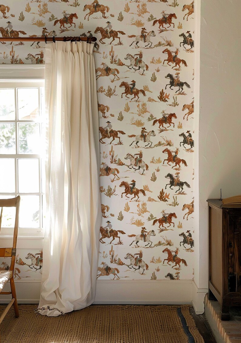 Rustic Western wallpaper for home decor
