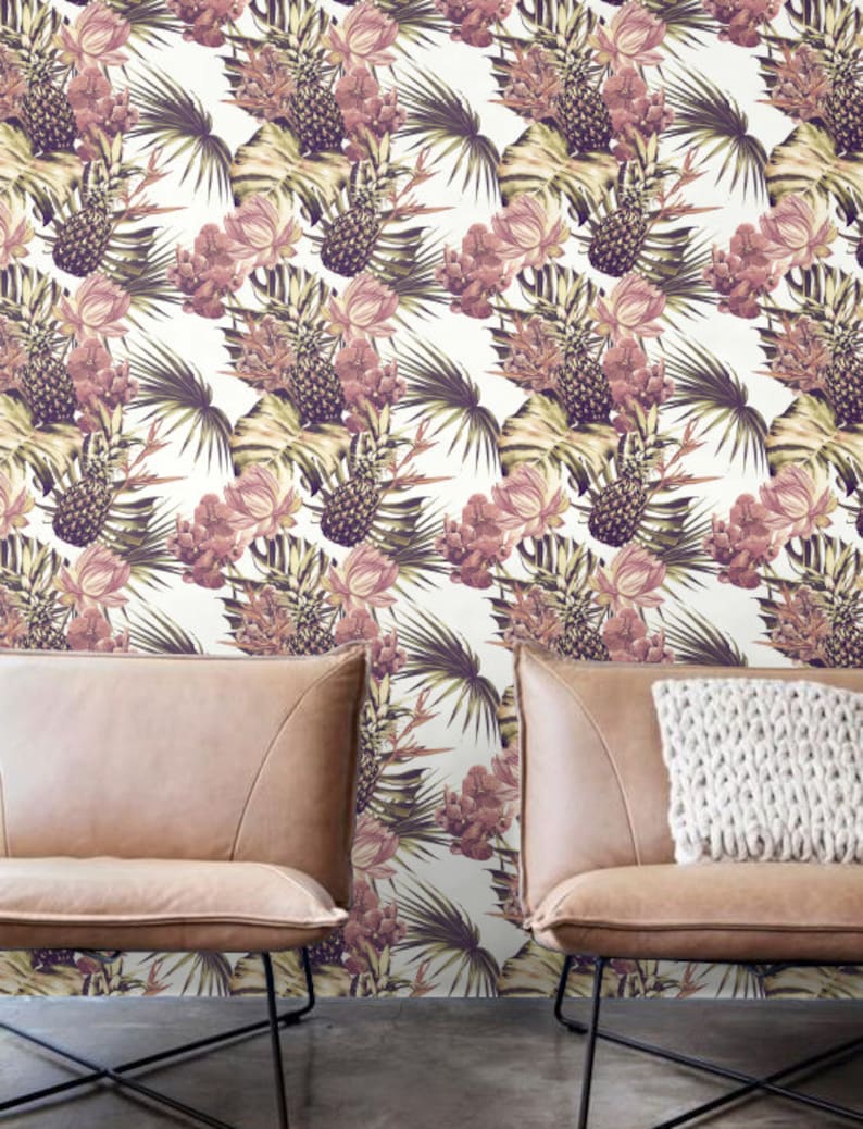 Tropical Wallpaper Removable Wallpaper Selfadhesive Etsy