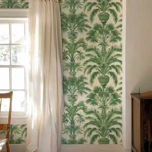 Peel and stick palace palm wallpaper in jungle style