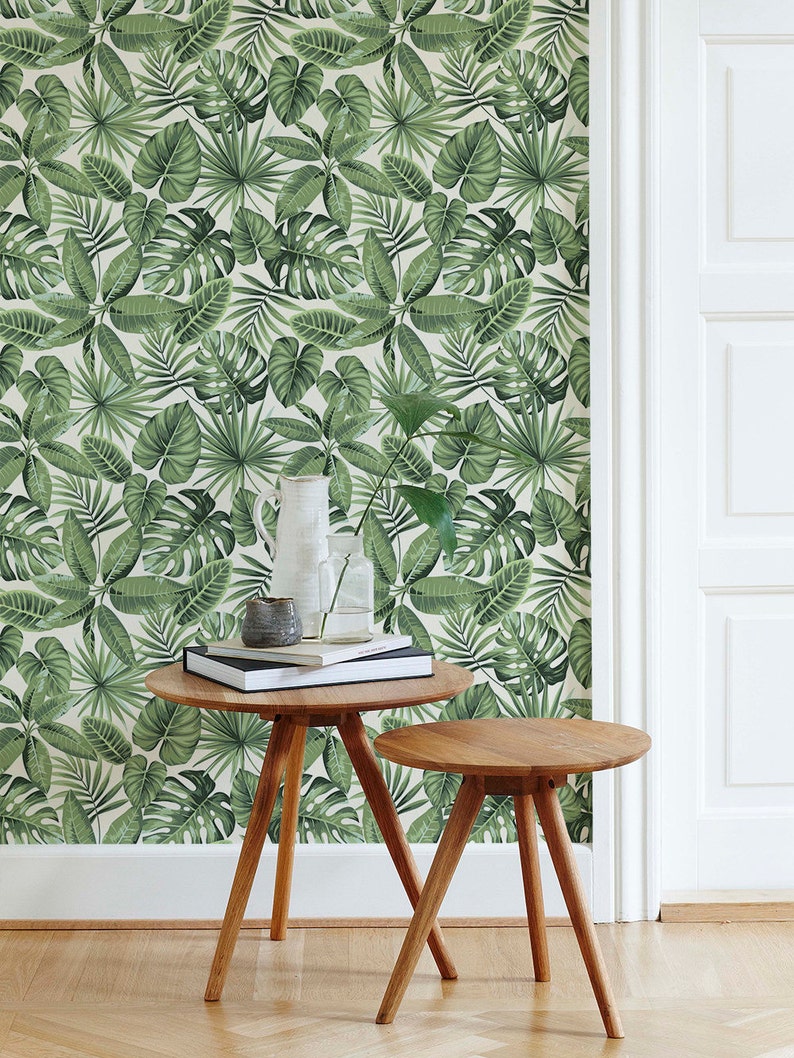 Botanical Wallpaper Removable Self-adhesive Wallpaper - Etsy