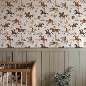Wild West wallpaper for rustic interior