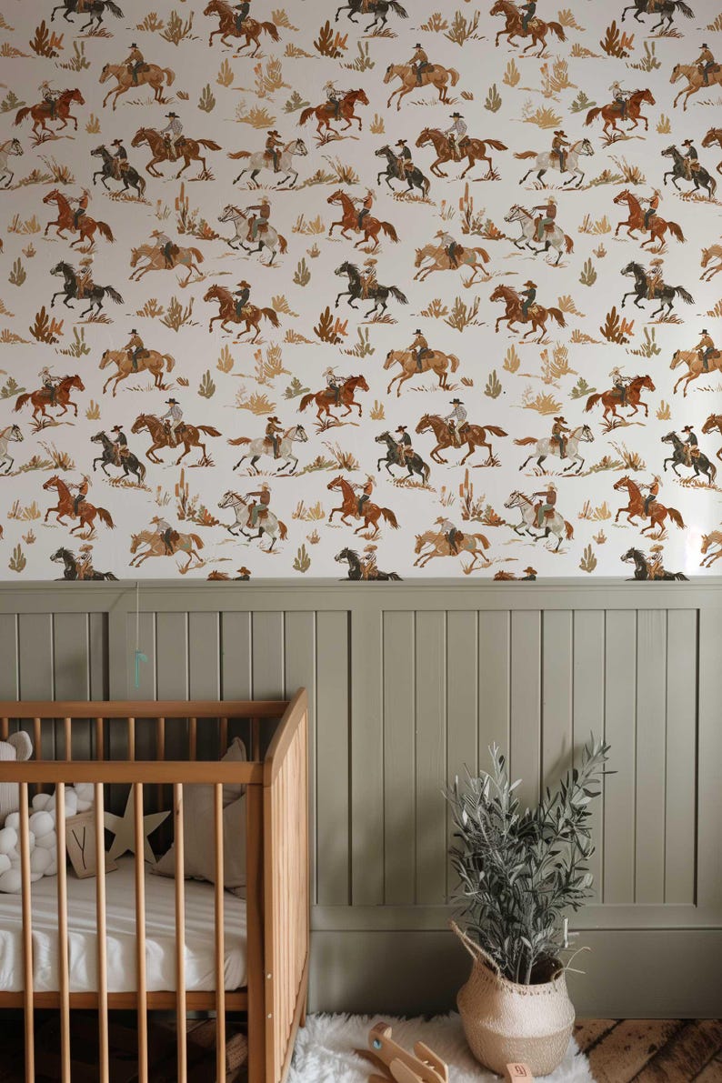Wild West wallpaper for rustic interior