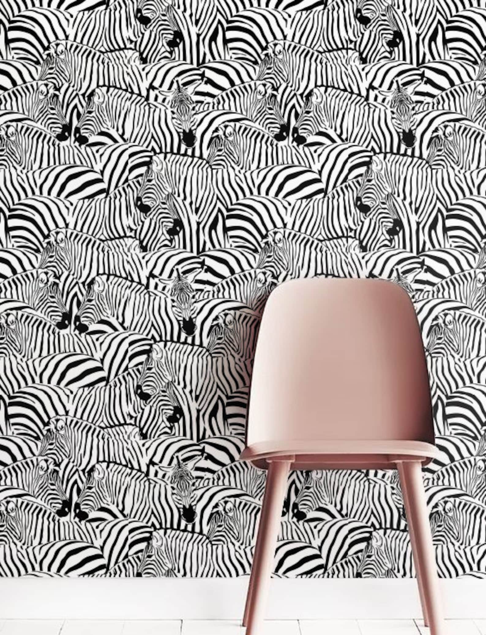 Zebra Print Wallpaper Removable Wallpaper Self-adhesive - Etsy