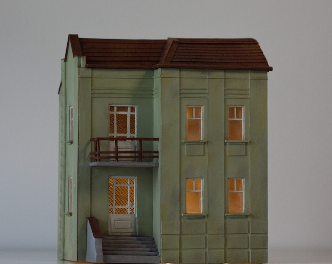 Featured listing image: Charming Miniature Handcrafted House Model
