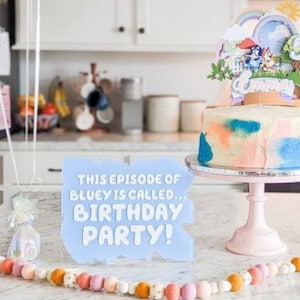 Fondo de fiesta de cumpleaños Bluey decoración de fiesta para niños fondo  para fotomatón para suministros de estudio de fotografía