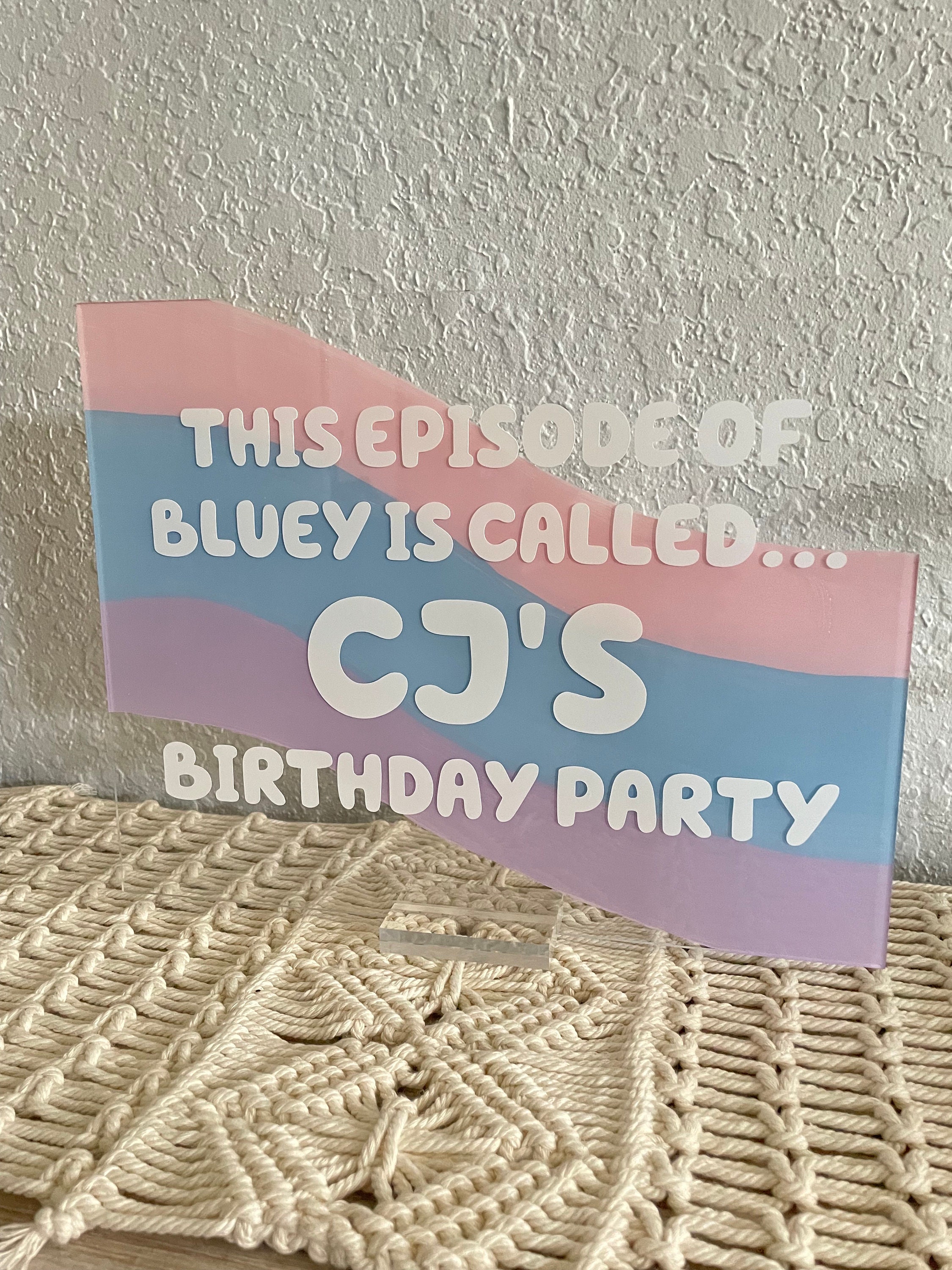 Party Sign Bluey