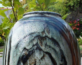 Large stoneware jar