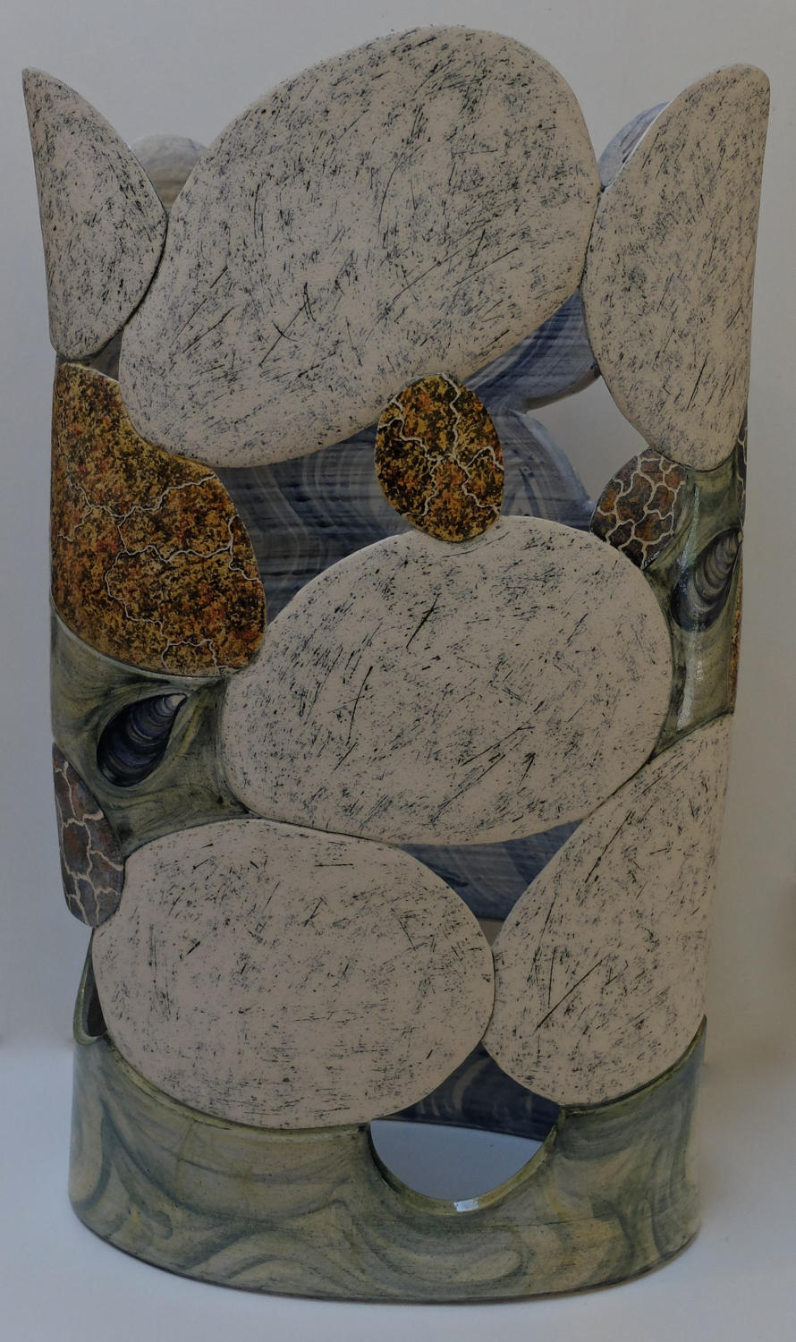 Large rock pool sculpture. Handmade and decorated in my ...