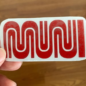 San Francisco Muni logo vinyl decal sticker - for your laptop, water bottle, and more