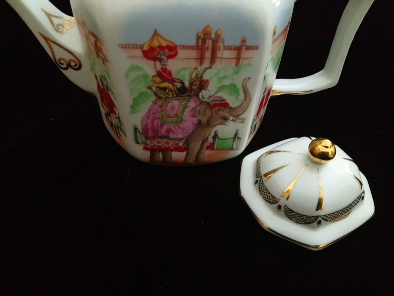 The INDIAN TEMPLE TEAPOT vintage teapot from the first Teapots series by Compton and Woodhouse