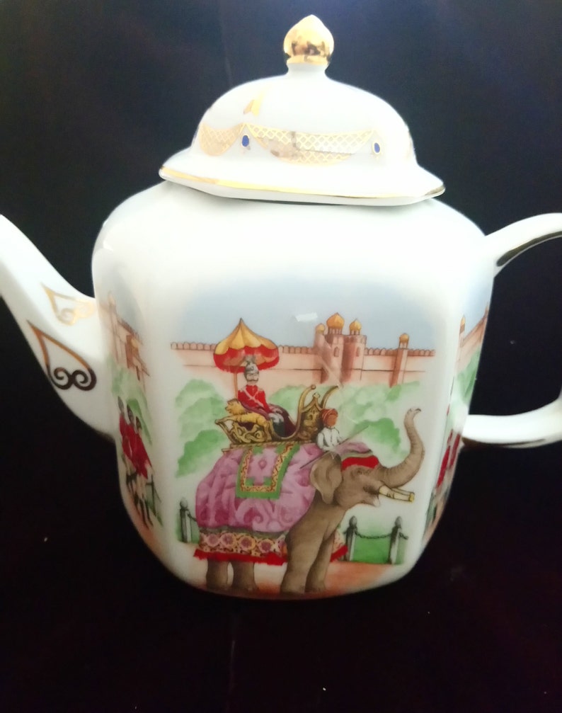 The INDIAN TEMPLE TEAPOT vintage teapot from the first Teapots series by Compton and Woodhouse