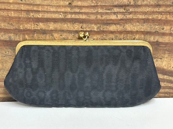 Vintage Small Black Fabric Clutch by Rosenfeld wi… - image 7