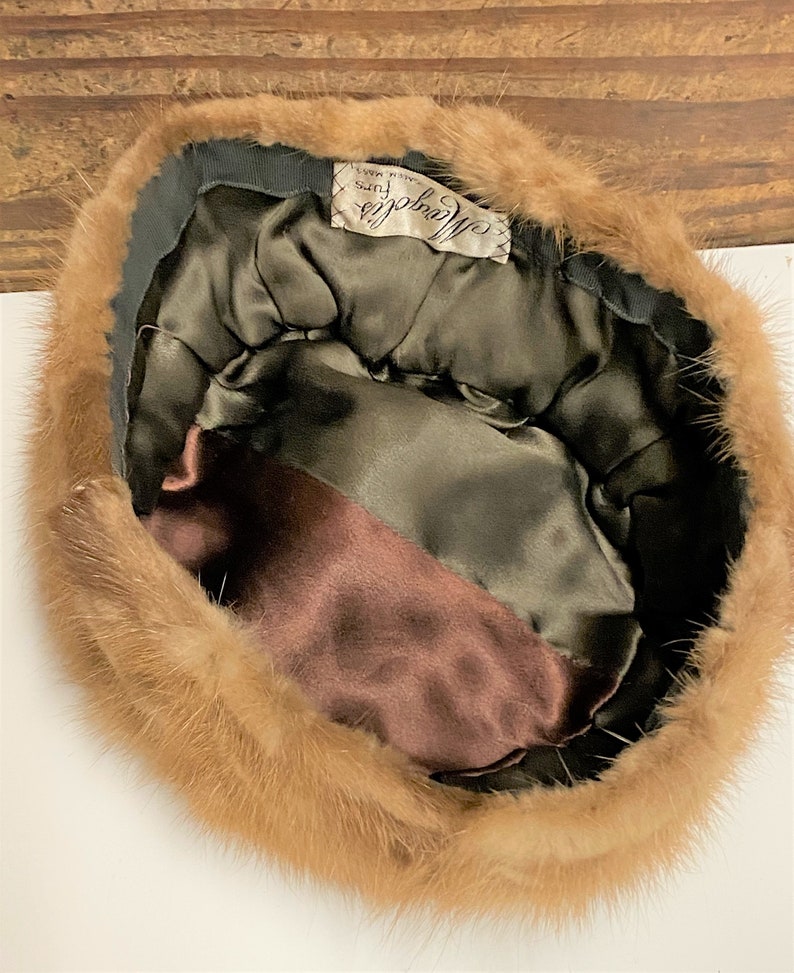 Vintage Mink Fur Hat 60's Fur Hat Ladies Mink Hat Brown - Etsy