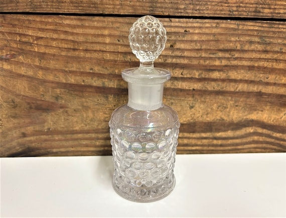Vintage clear glass perfume - Gem