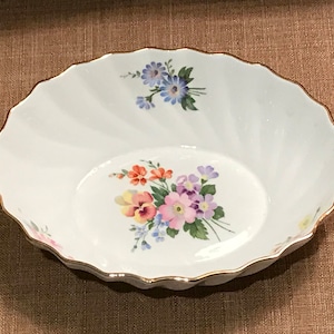 Adderley Nut Dish, Fine Bone China from England, English Candy Dish, Vintage Nut Dish, Vintage English China, Vintage Serving Piece