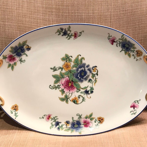 Vintage Haviland Platter, CH Field Haviland Limoges Ivory China, French Limoges Platter in Floral Pattern, Vintage Serving Platter