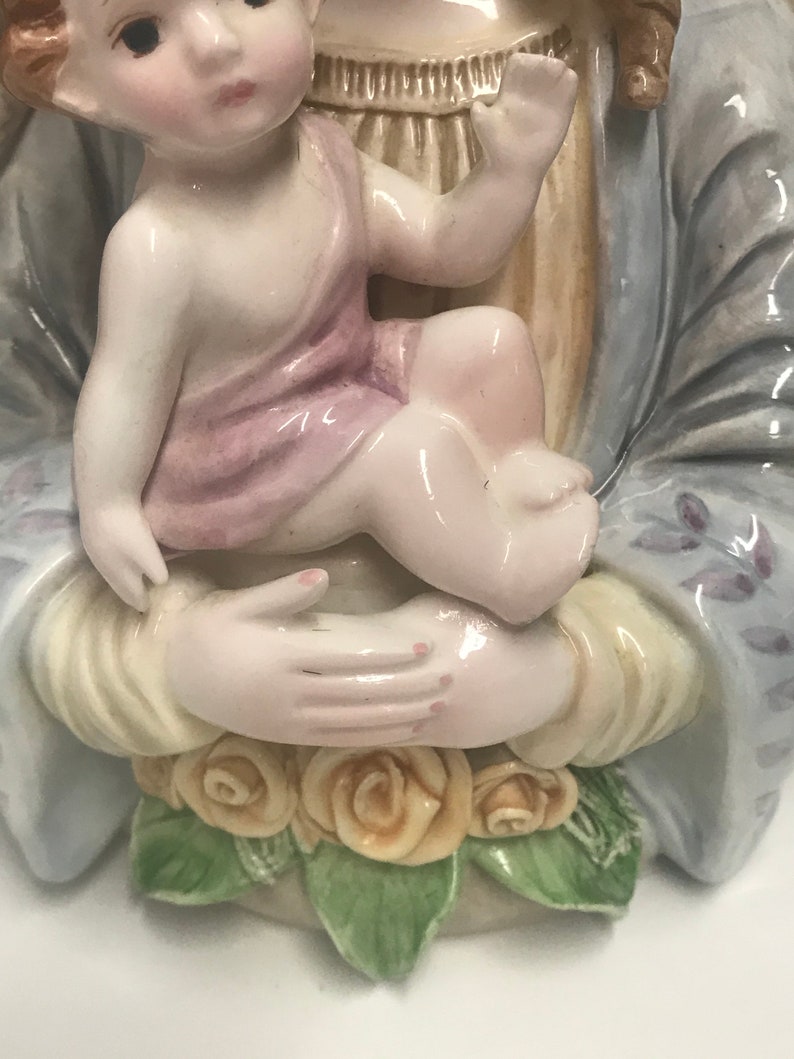 Vintage Schmid 1990 Madonna and Child Ceramic Statue by image 3