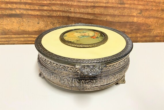 Victorian Silver Metal Casserole 3 Section Servin… - image 3