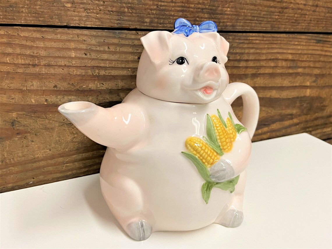 Vintage Hand Painted Otagiri Pig Teapot With Pigs Head as the Etsy