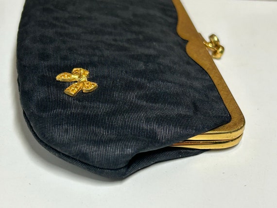 Vintage Small Black Fabric Clutch by Rosenfeld wi… - image 5