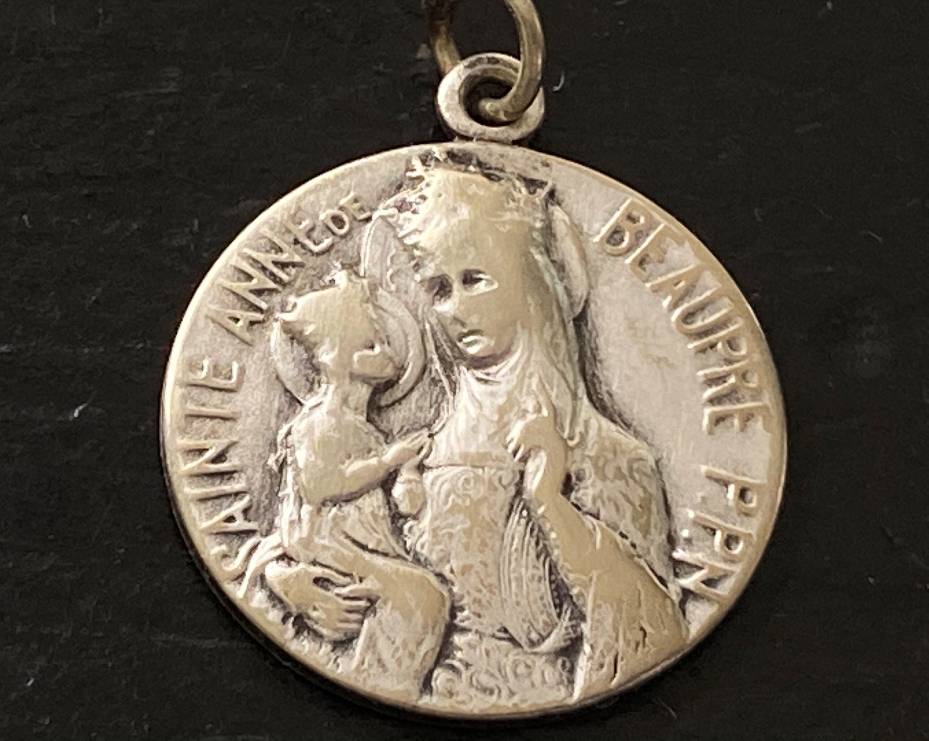 Vintage Sainte Anne de Beaupre P.P.N. Religious Medal Vintage Etsy