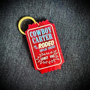 COWBOY CARTER TICKETS Keychain (original) - New Design