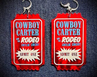 COWBOY CARTER TICKETS Earrings (original)