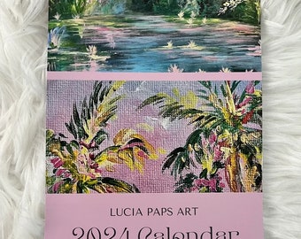 2024 Calendar, Illustrated Art Nature Calendar, A4 Size