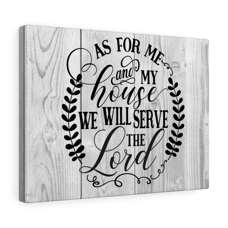 As for Me and My House We Will Serve the Lord Canvas Sign Etsy