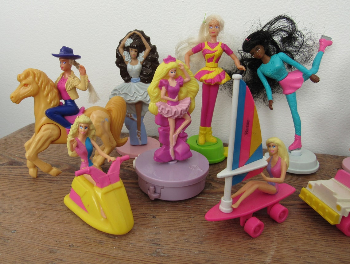 Mattel 1990s McDonald's Barbie Happy Meal Toys Barbie Spin Etsy