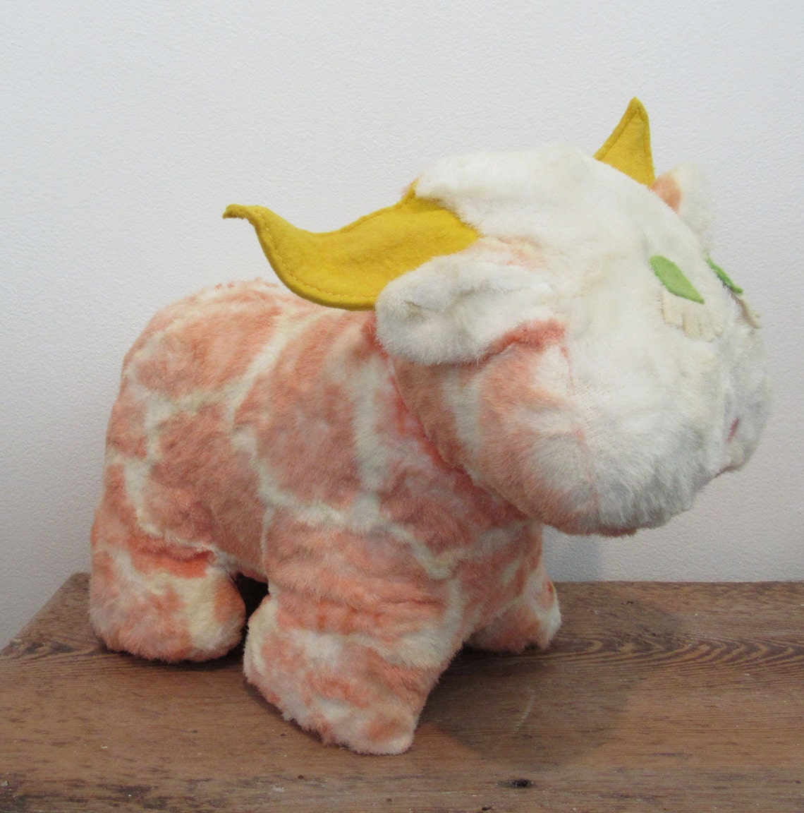 Vintage 1970s Eden Toys Made in USA Stuffed Plush Cow Baby