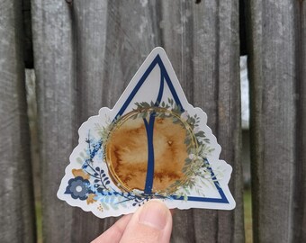 Floral Hallows Sticker | Always Sticker | Water Bottle Sticker | Wizard Sticker | Nature Inspired Sticker | Floral Watercolor Sticker