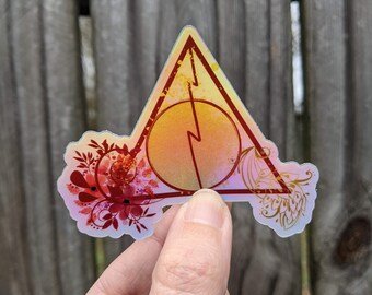 Wizard World Holographic Sticker | Nature Hallows Floral Design